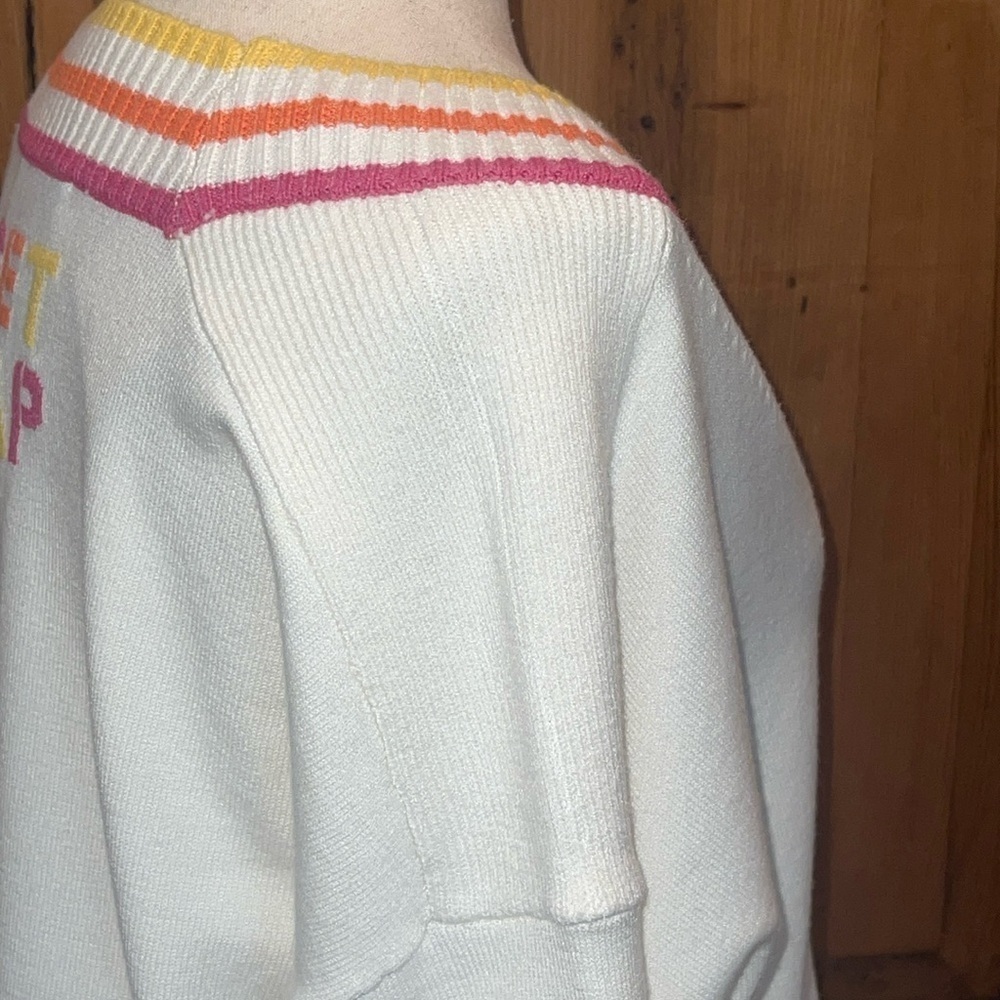 Kerri Rosenthal Multicolored Ribbing @ V Neck & All Hemlines Sz. L - Picture 5 of 13